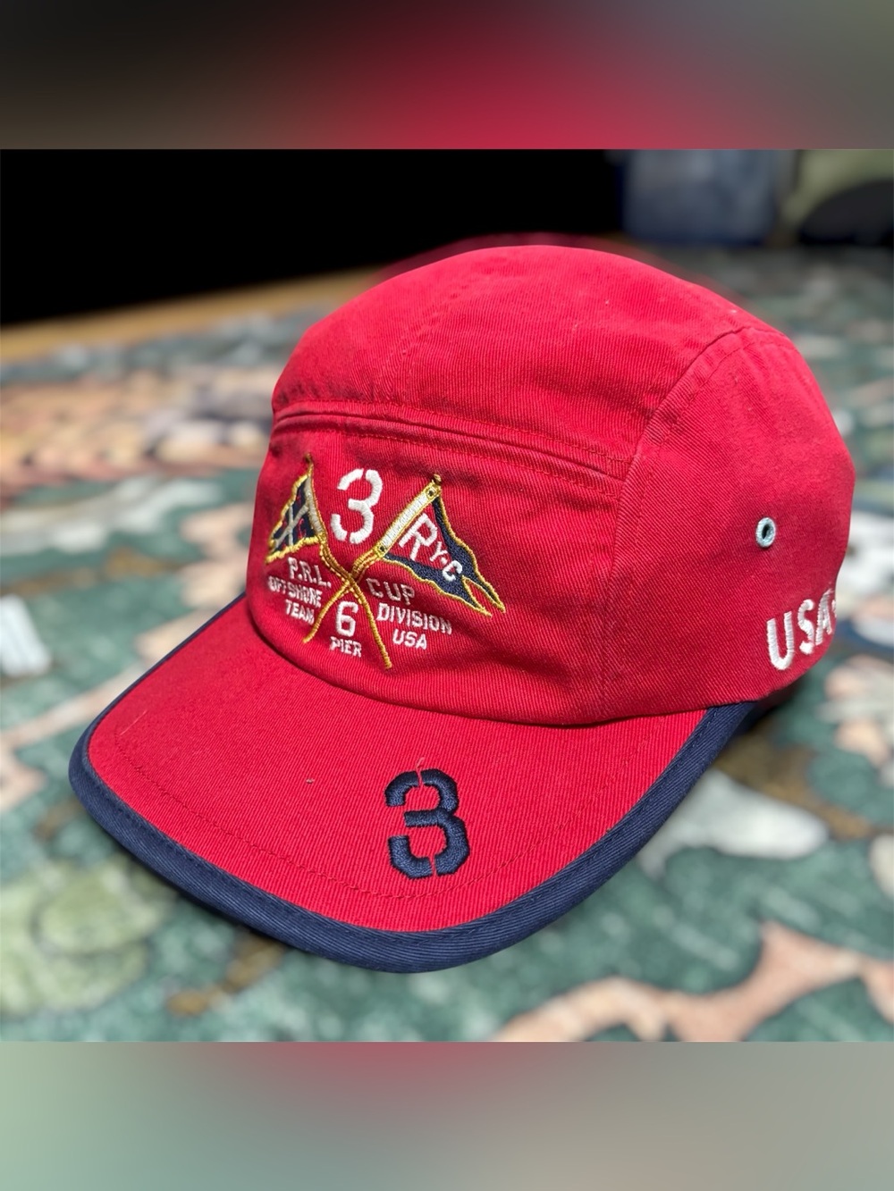 Polo Ralph Lauren 2011 Offshore Division Team USA Sailing 5 Panel Hat Strap Back